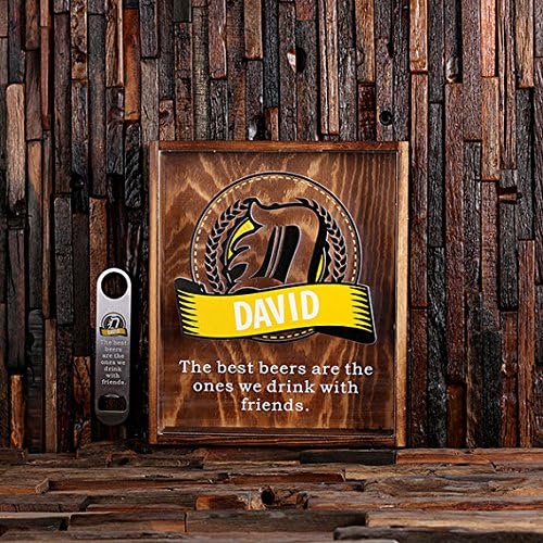 Personalizado tapón de la botella caja de sombra con abridor de botella de acero inoxidable última intervensión