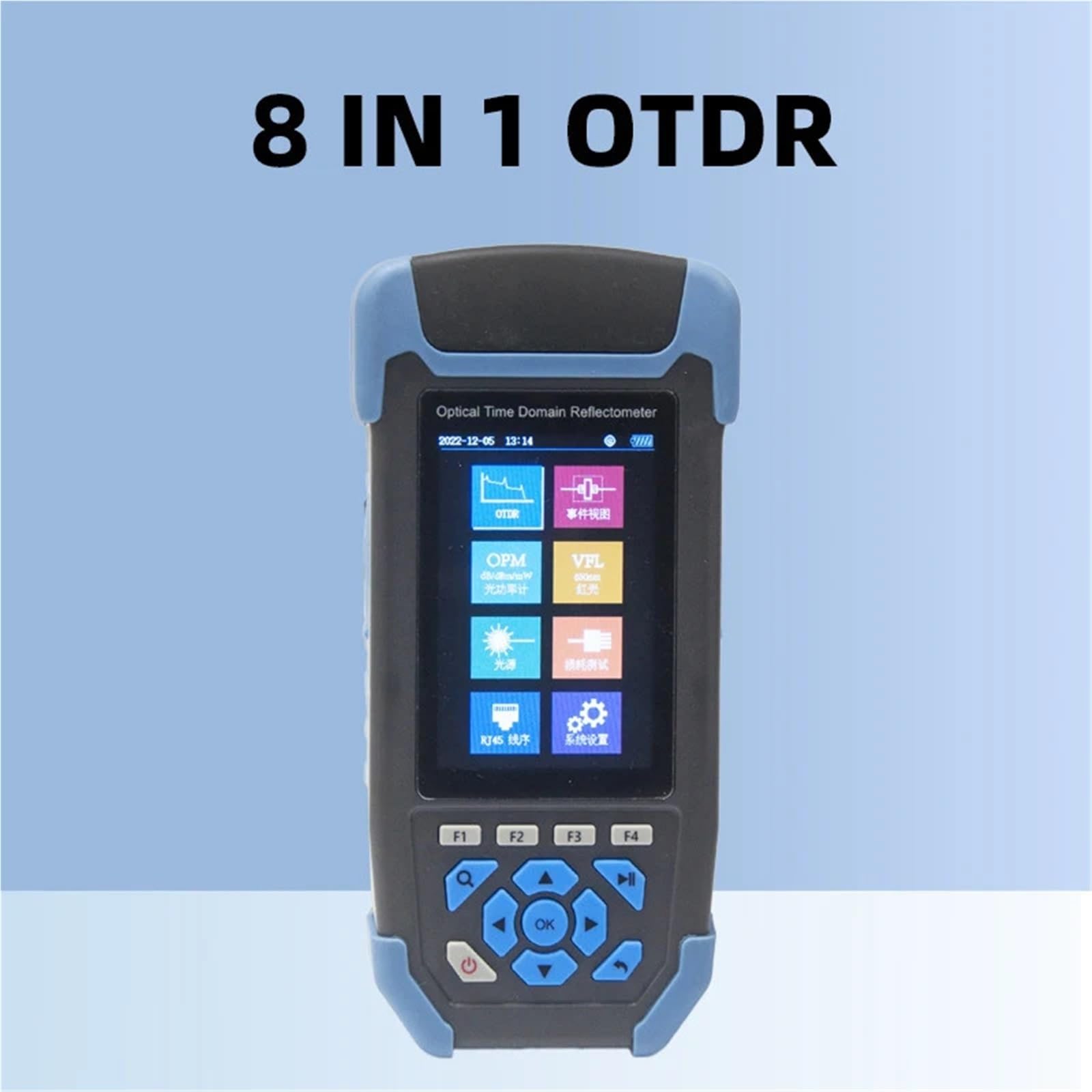 Reflektometr światłowodowy JW3320SJ OTDR 1310/1550 nm z mapą zdarzeń VFL OLS OPM 22/24 dB do testera 60 km