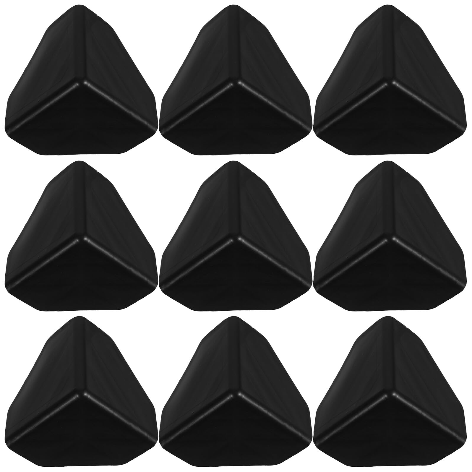 Protections D’angle en Plastique 100 Pièces, Tridirectionnelles, Noires