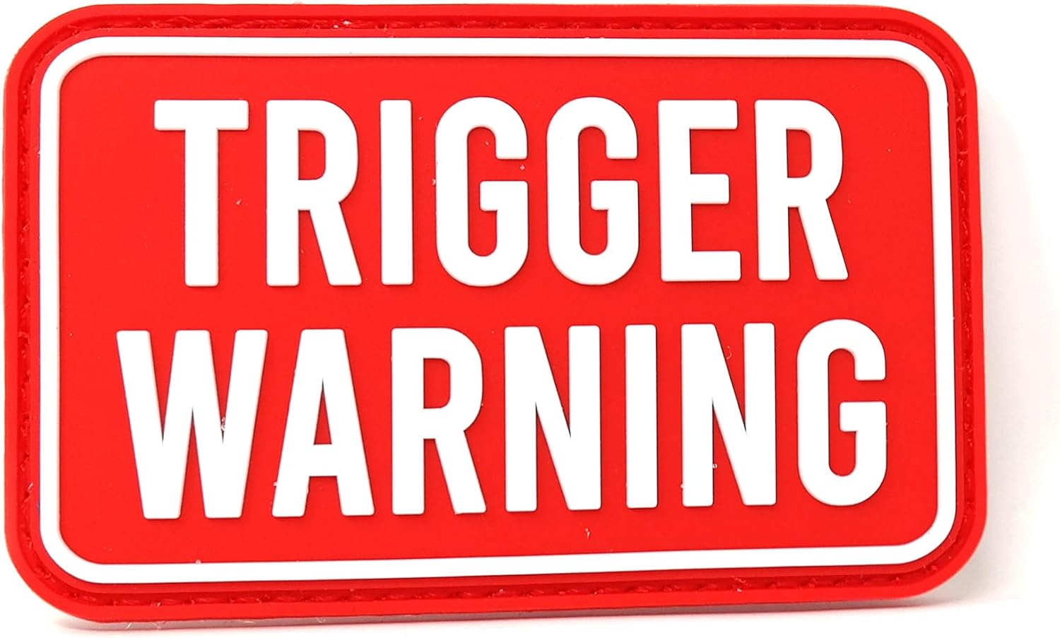 Trigger Alert/Warning PVC Hook and Loop Patch | Funny Tactical Patch for Hats Bags and Other Tactical Gear