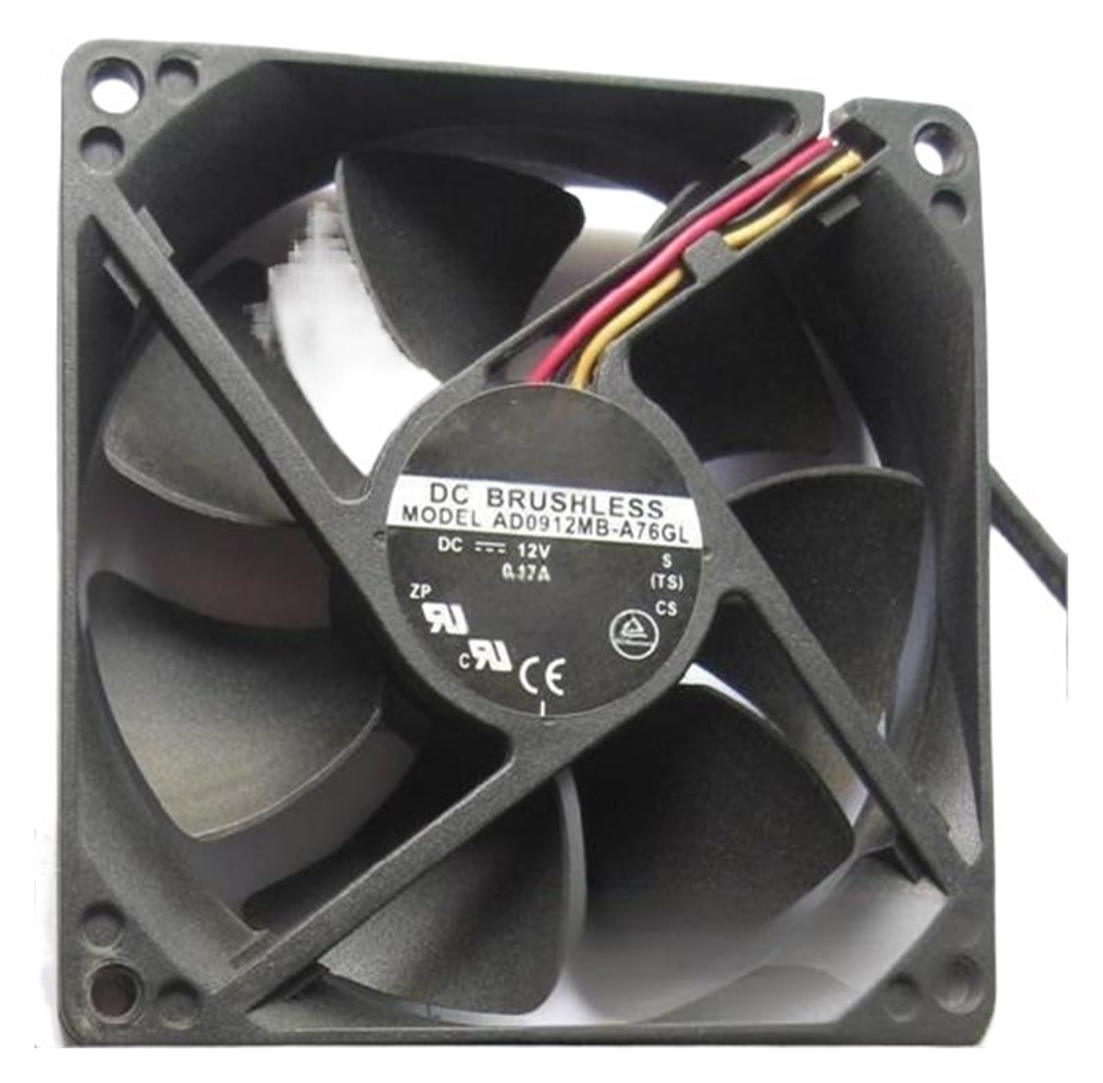 QNEZIQTMH AD0912MB-A76GL 92mm Fan 92x92x25mm DC12V 0.17A 3 Wires