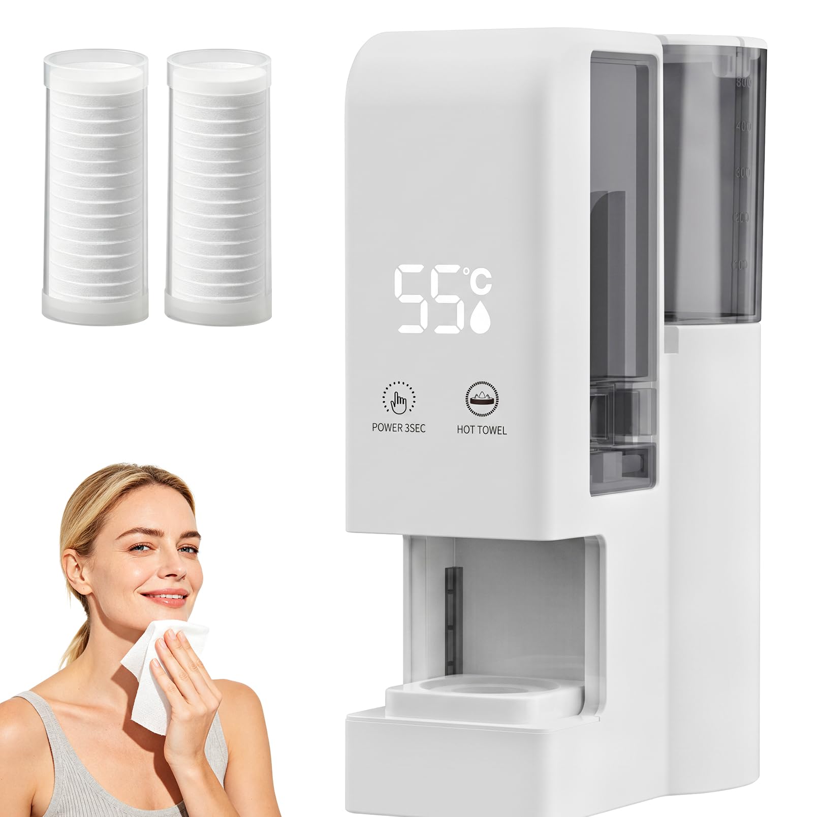 Máquina dispensadora de toallas de cara caliente con 40 piezas de toallas