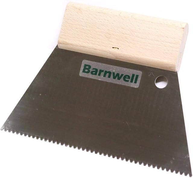 Barnwell 180mm 18cm A1 V Notched Adhesive Blade Spreader Wooden Handle