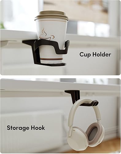 Miniatura 4 de FEZIBO Height Adjustable Electric Standing Desk, 55 x 24 Inches Stand up Table, Sit Stand Home Office Desk with Splice Board, White