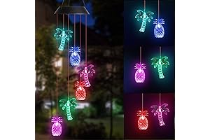 Pineapple Wind Chime with Color-Changing Solar Lights