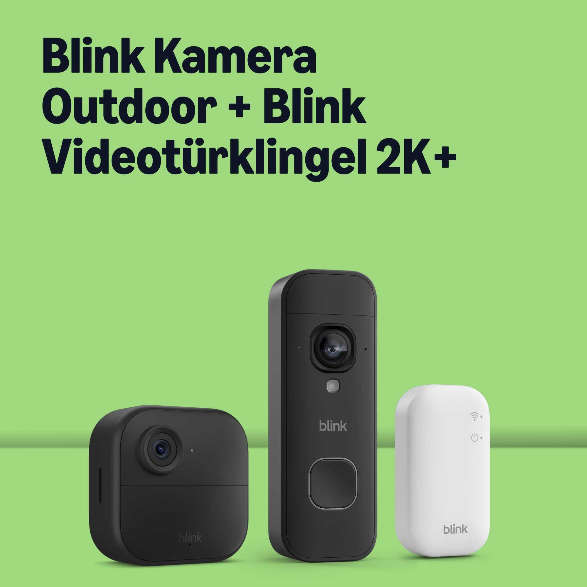 Blink Outdoor 4 Kamera (Außenkamera) mit Blink Videotürklingel 2K+ (neueste Generation), Schwarz, inkl. Sync Module Core – Ansicht 2