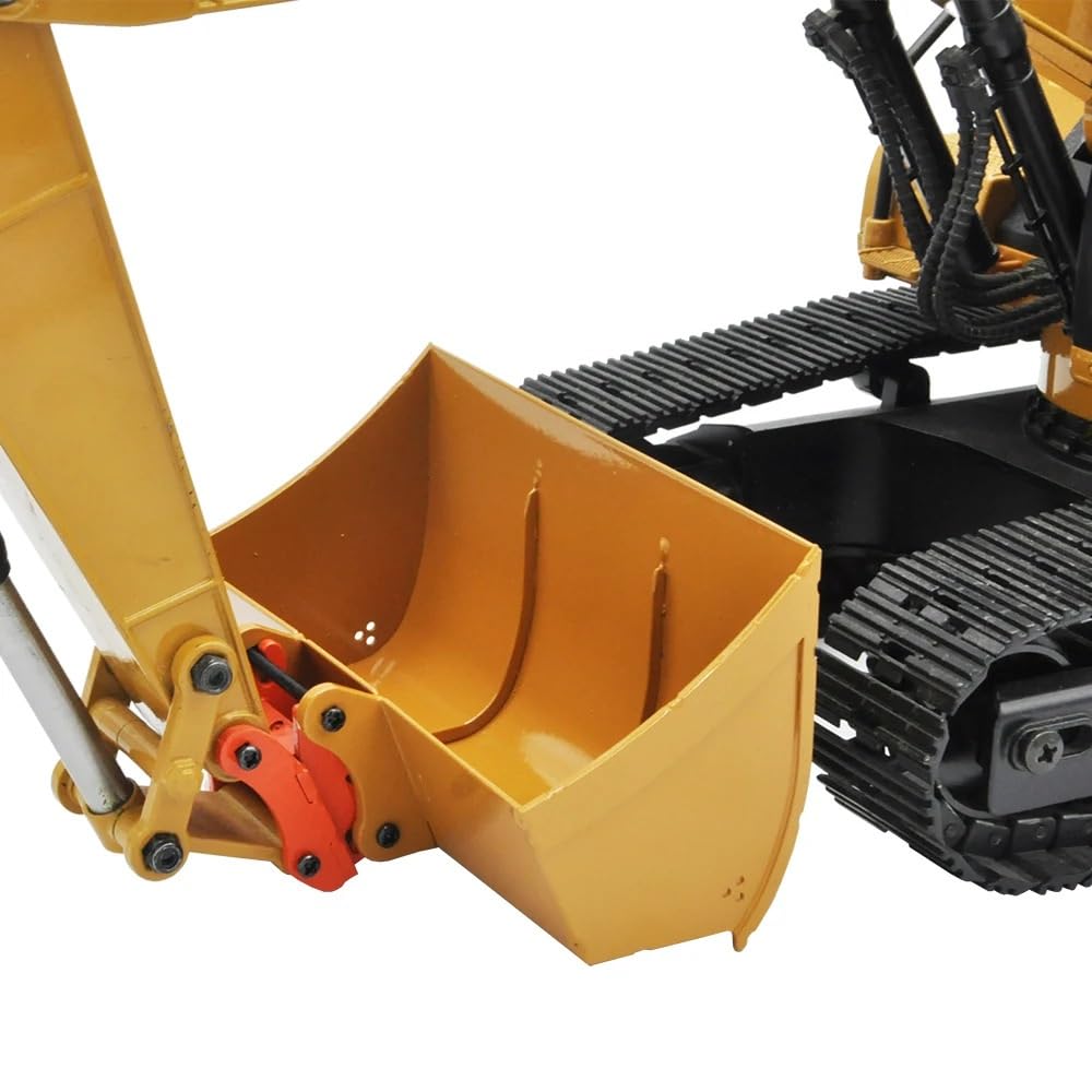 RC-Zubehör for HUINA 1550/1580/ 1592/1594/ 1593 Große Schaufel Metall Grabenräumung for 1/14 RC Bagger Breite Schaufel Zubehör(Big Bucket)