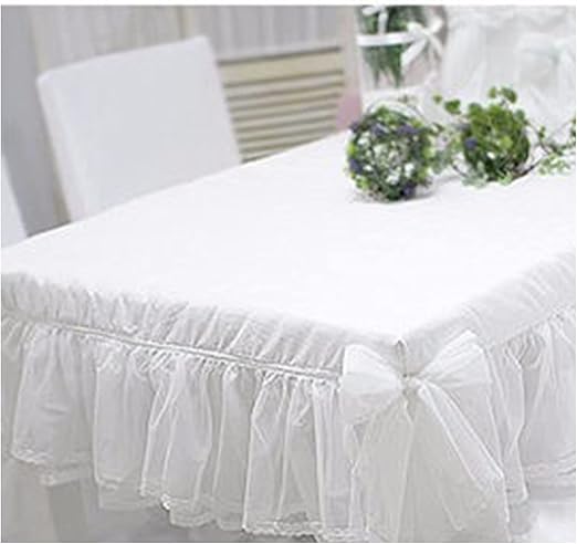 Amazon テーブルスカートフレッシュレーススカートテーブルクロス結婚式用エレガントテーブルクロス装飾ラウンドテーブルクロスベッド ルームテーブルカバーパーティー用品手作りテーブルスカートチュチュテーブルクロス Size 70x130cm テーブルクロス オンライン通販