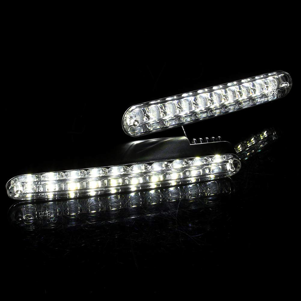 Yctze pour feux de jour led pour feux led diurne 2X 30 LED voiture 12V DC feux diurnes DRL conduite lumière du jour lampe + clignotant Feux de jour DRL Driving Daylight Lamp + Turn Turn Turn Light Li