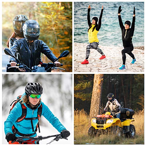 Foto von ALPIDEX Helm Unterziehmütze Cap Helmmütze Fahrrad Bike Mütze Fahrradmütze Warm Winddicht Outdoor Sport Radfahren Ski, Farbe:Black