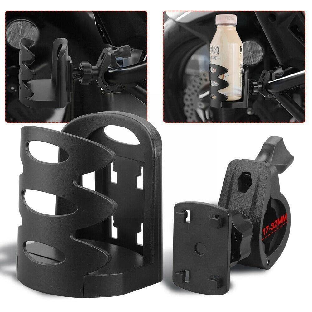 Soporte para Botella de Bebida Universal Motocicleta Bicicleta Taza de Agua Portabotellas Soporte para Bebidas Soporte Giratorio para Manillar Soporte para Espejo Bicicleta Bebida Ajustable