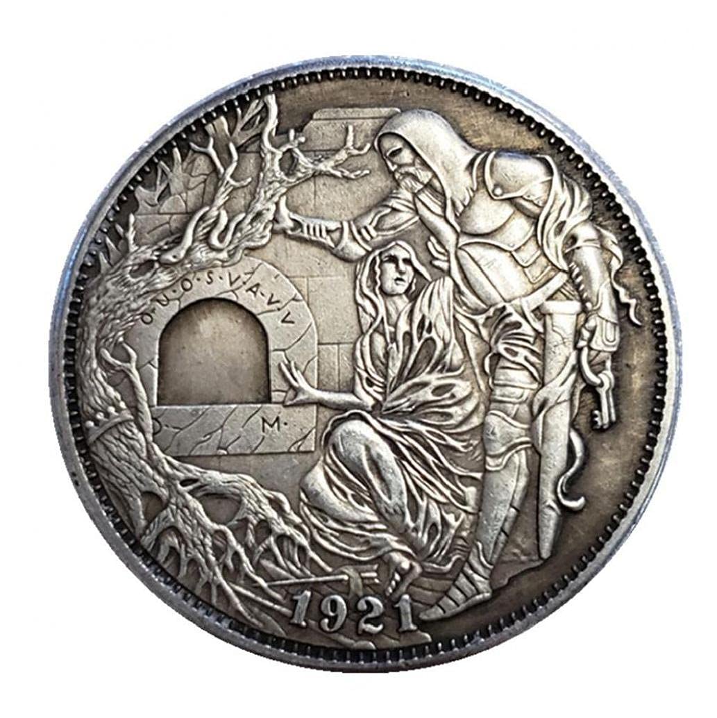 Tossper Silver 1921 Us Hobo Coin Commemorative Collectible, Plated Brass, About Uncirculated, 1Pc