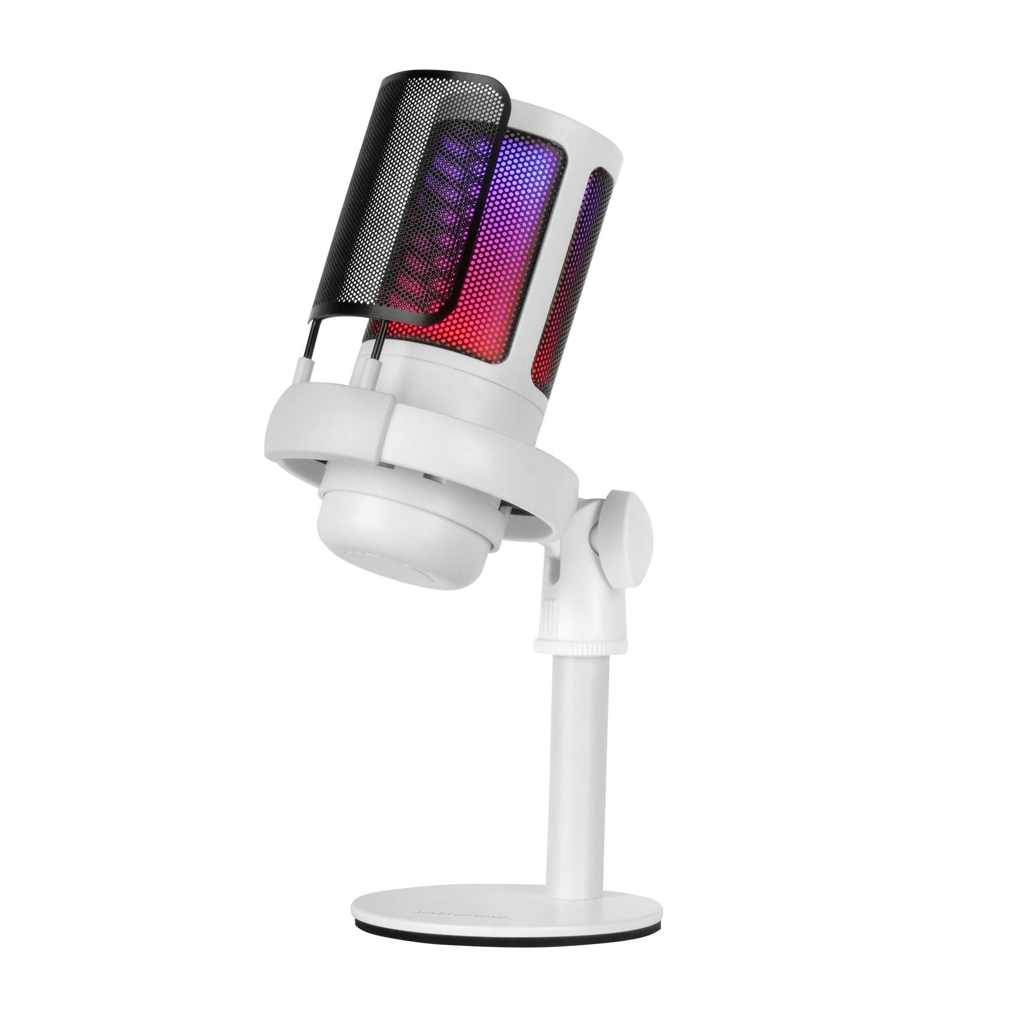 Mars Gaming MMIC-XT, Professionelles High Definition 192Khz 24-bit Studiomikrofon, Kugelarm, Anti Shock Mount, Pop Filter Metallgitter, Schwarz