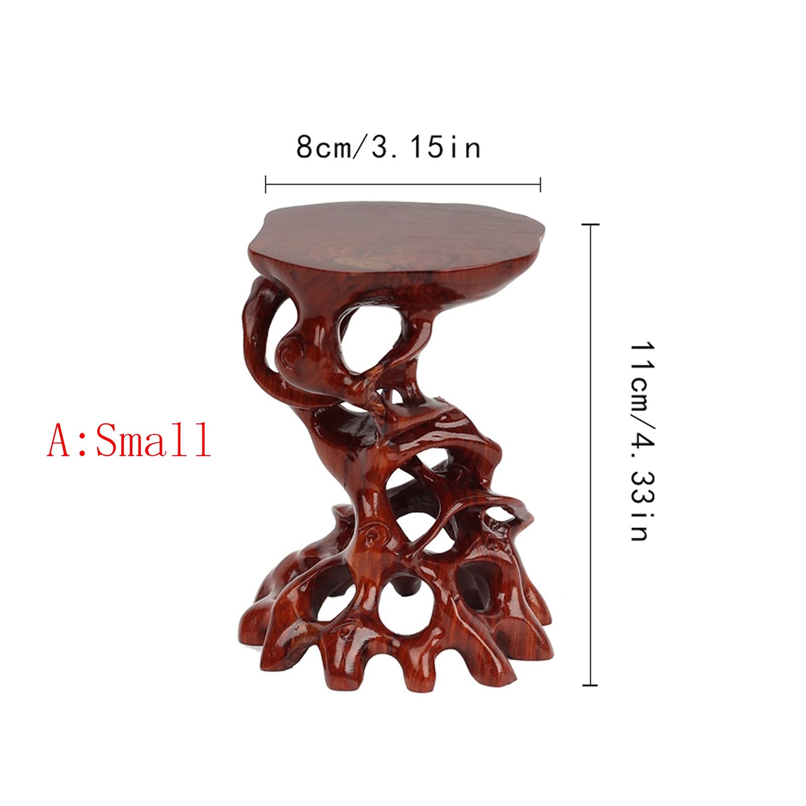 Expositores de Láminas Pascua de la pantalla de la base de la base de la caja de madera Pedestal práctico Tetera Jarrón Bonsai Base para el soporte de exhibición de la decoración de la oficina en el h