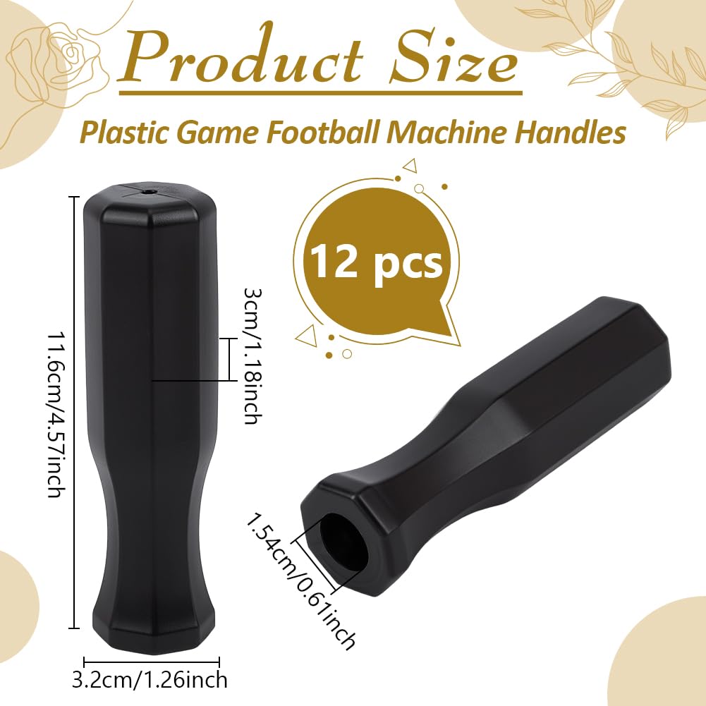 BENECREAT 12 set Impugnature Calcio Balilla Plastica Ricambio Universali Nero