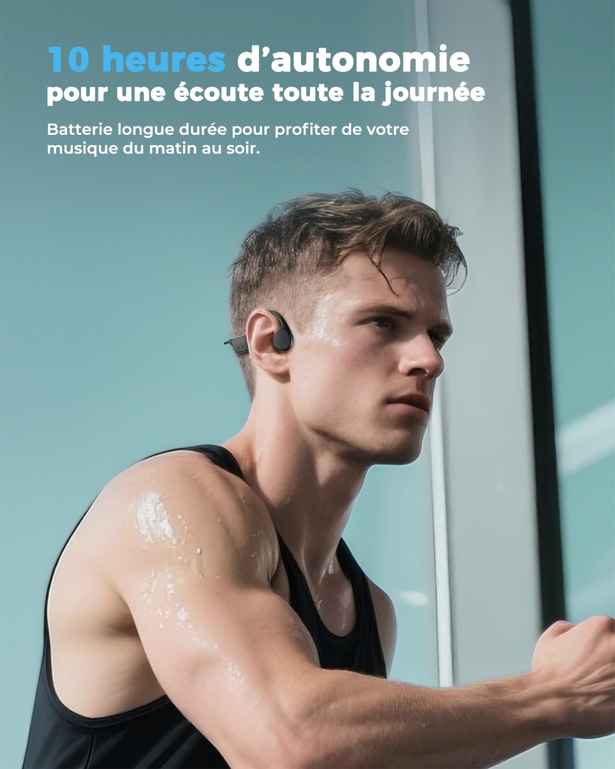 Casque Conduction Osseuse Bluetooth 5.4, Mémoire MP3 32G Intégrée, Lecteur MP3 Étanche IPX8, 10 Heures de Jeu, Écouteur Natation sans Fil pour la Natation, Sport
