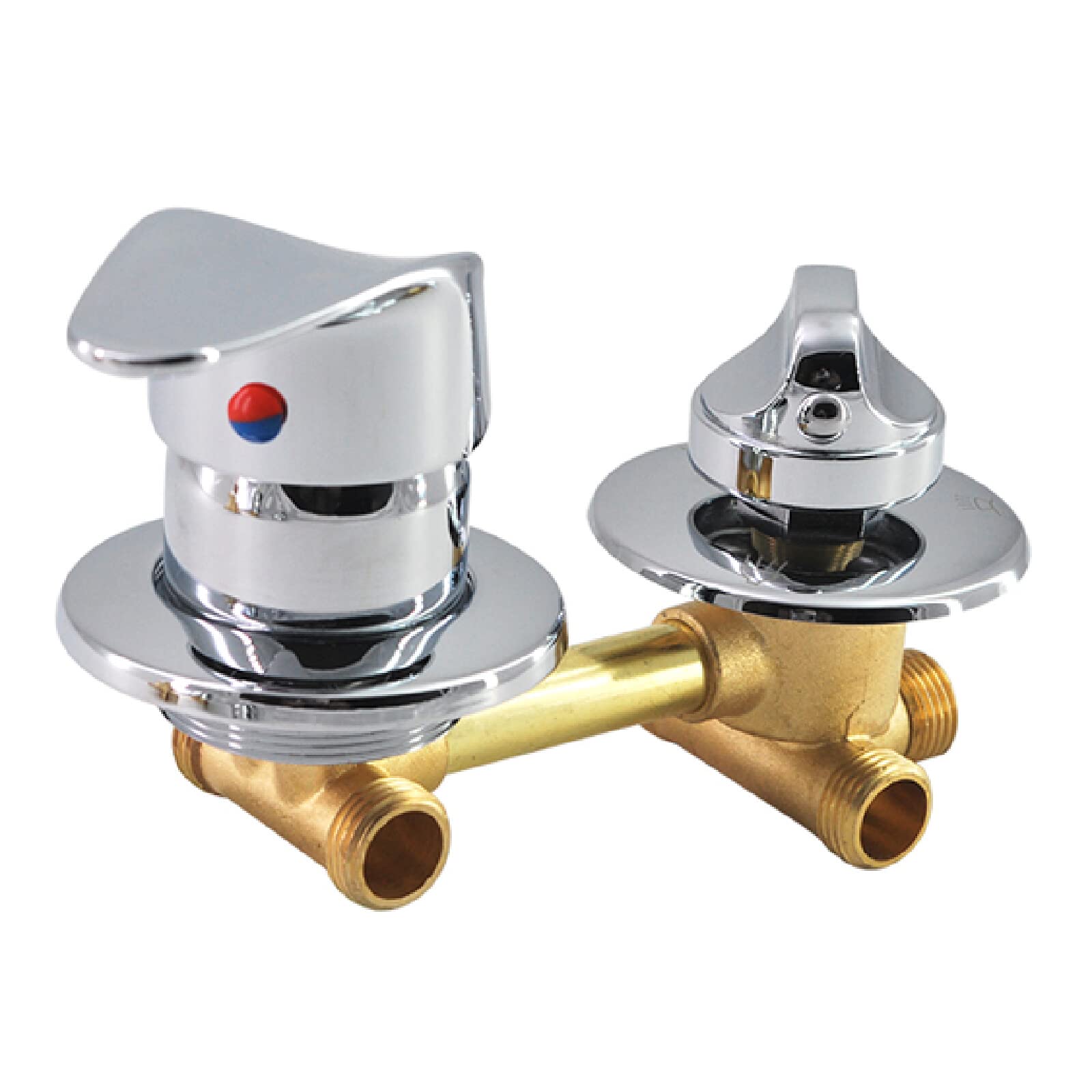 Grifo Mezclador De Ducha De Latón Integrado Con Salida De Agua Roscada G1/2 "2/3/4/5, Válvula Mezcladora De Interruptor De Agua Fría Y Caliente Para Cuarto De Ducha,3 Vías