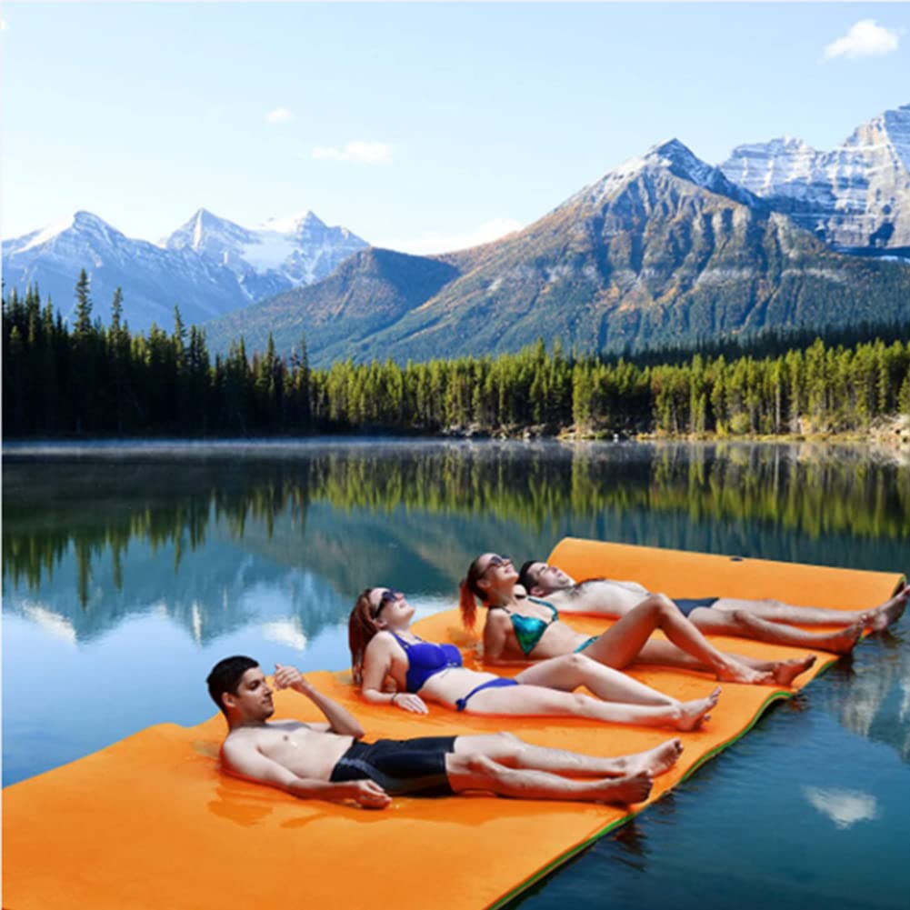 Tappetino galleggiante per lago, oceano, piscina, 3 strati di schiuma XPE antistrappo, ideale per 1-8 adulti, perfetto per barca, divertimento in spiaggia e relax all'aperto