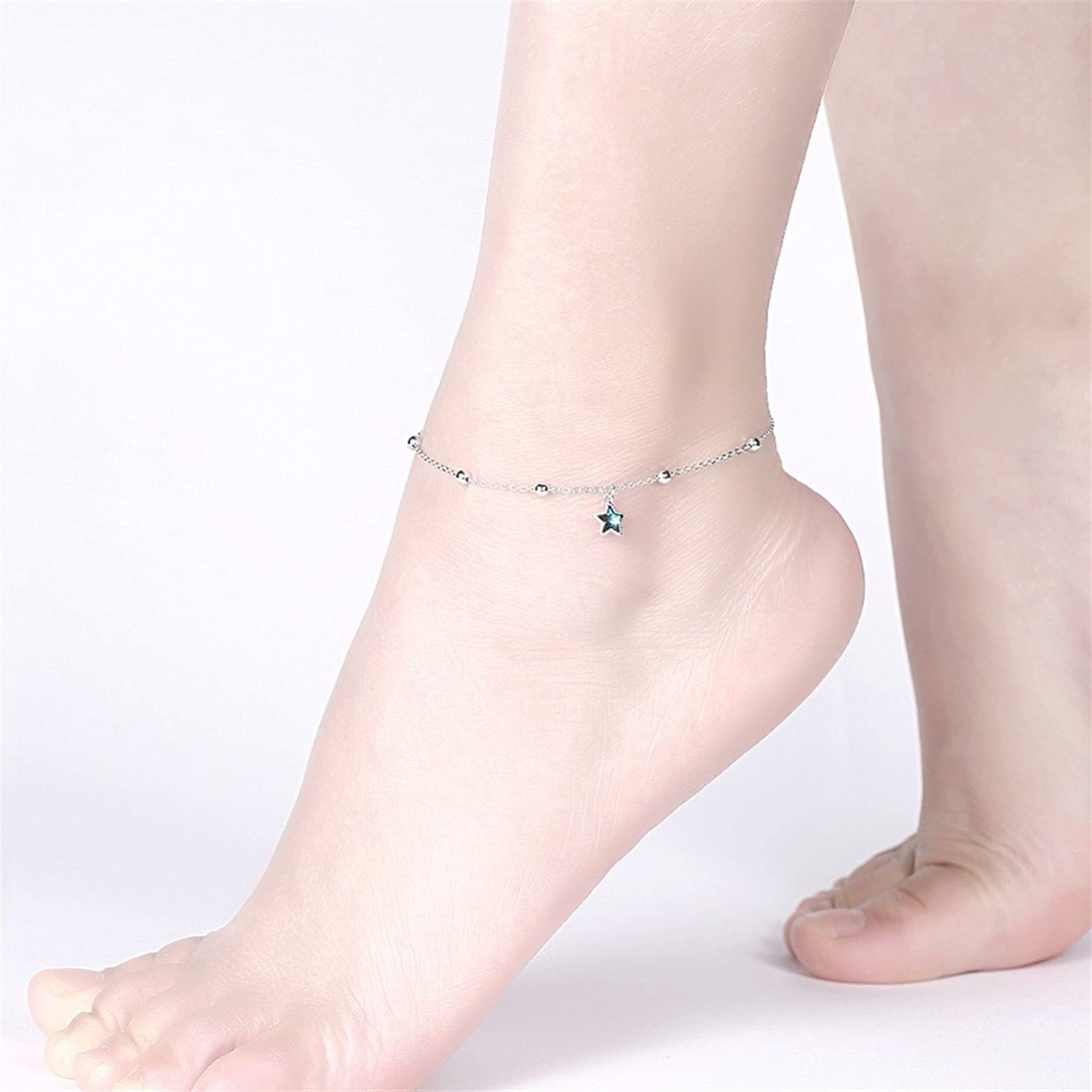 Braccialetti alla caviglia Cavigliera da donna, cavigliere Ciondolo in cristallo Piede da spiaggia Cavigliera da donna Gioielleria raffinata da indossare tutti i giorni Cavigliere da donna