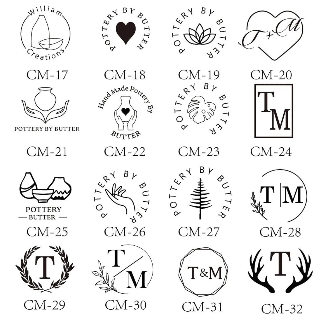 Timbro In Ottone Personalizzato Per Ceramica - Logo Su Misura Per Argilla, Legno, Cuoio - Regalo Per Ceramisti - Spessore 12mm