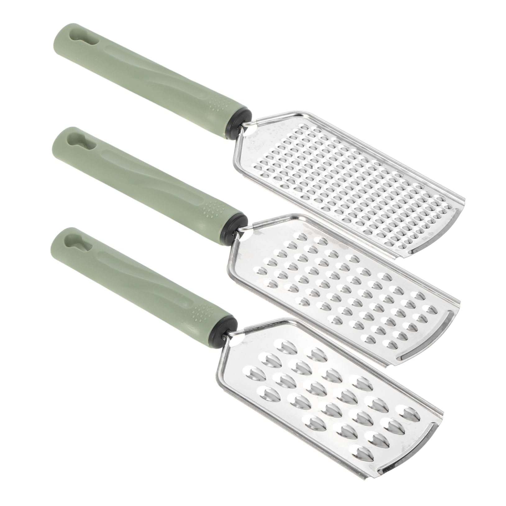 DECHOUS 3pcs Handheld Cheese Grater Set Stainless Steel Grater for Kitchen, Carrot Shredder, Ginger Grater, Lemon Garlic