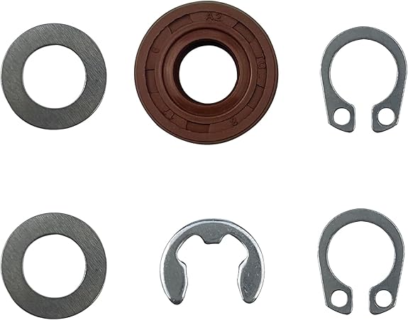 6PCS Heavy Duty Pan Seal Kit Fit for Cuisinart Bread Maker Model CBK-100 CBK-100SS Includes Seal Stainless Steel Flat Washer Clip and E-Clip Installation Guide Kitchen Breadmaker Machine Parts