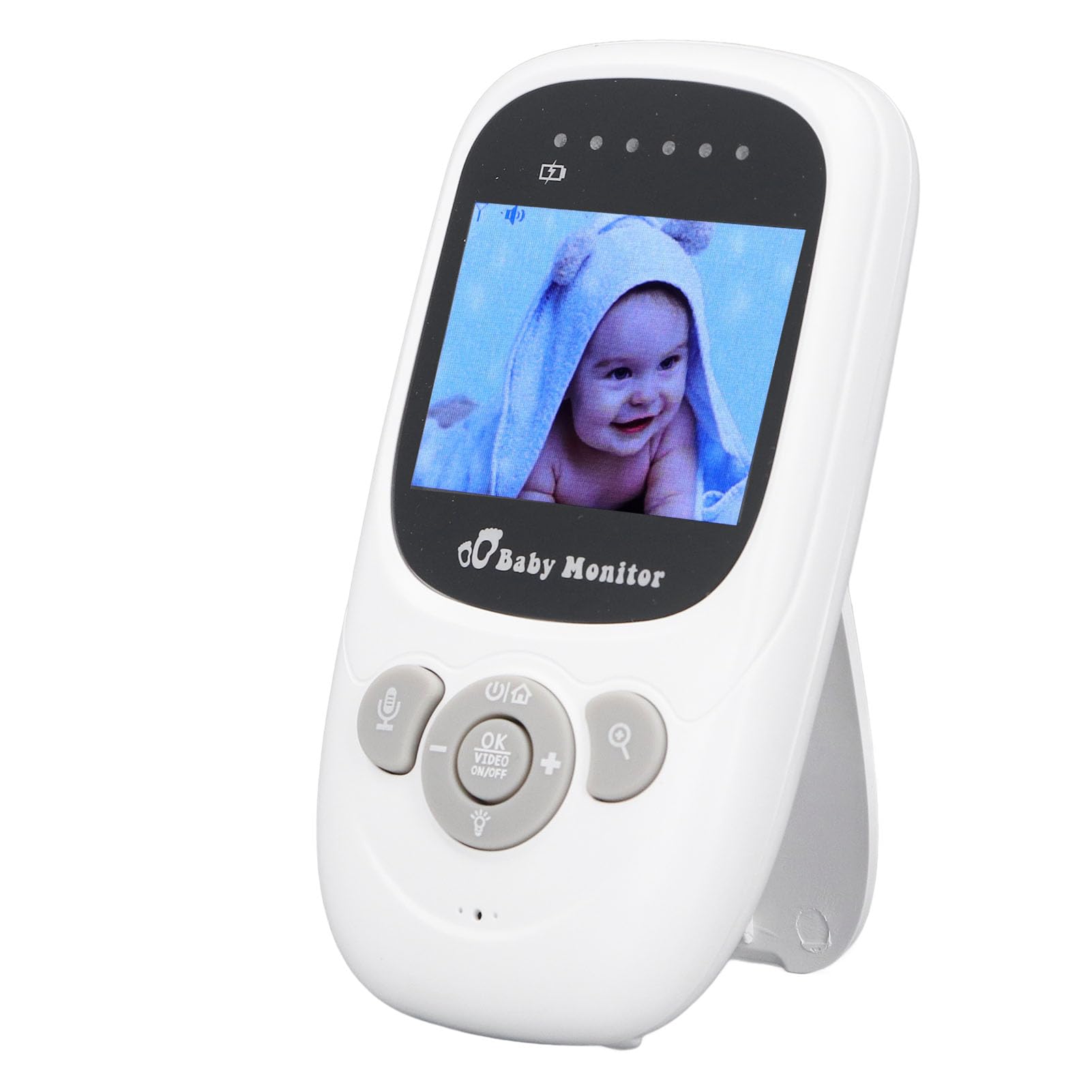 Tbest Moniteur de bébé avec Appareil Photo et Audio à 2 Voies Construit dans la Surveillance de la Température Musicale .4 Pouces D'écran LCD Nuit Infrarouge sans Fil (Prise UE)