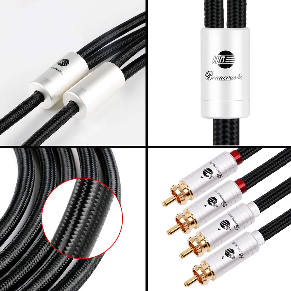 Amazon | BOAACOUSTIC JIB 4N OFC HiFi 2RCAオスから2RCAオス