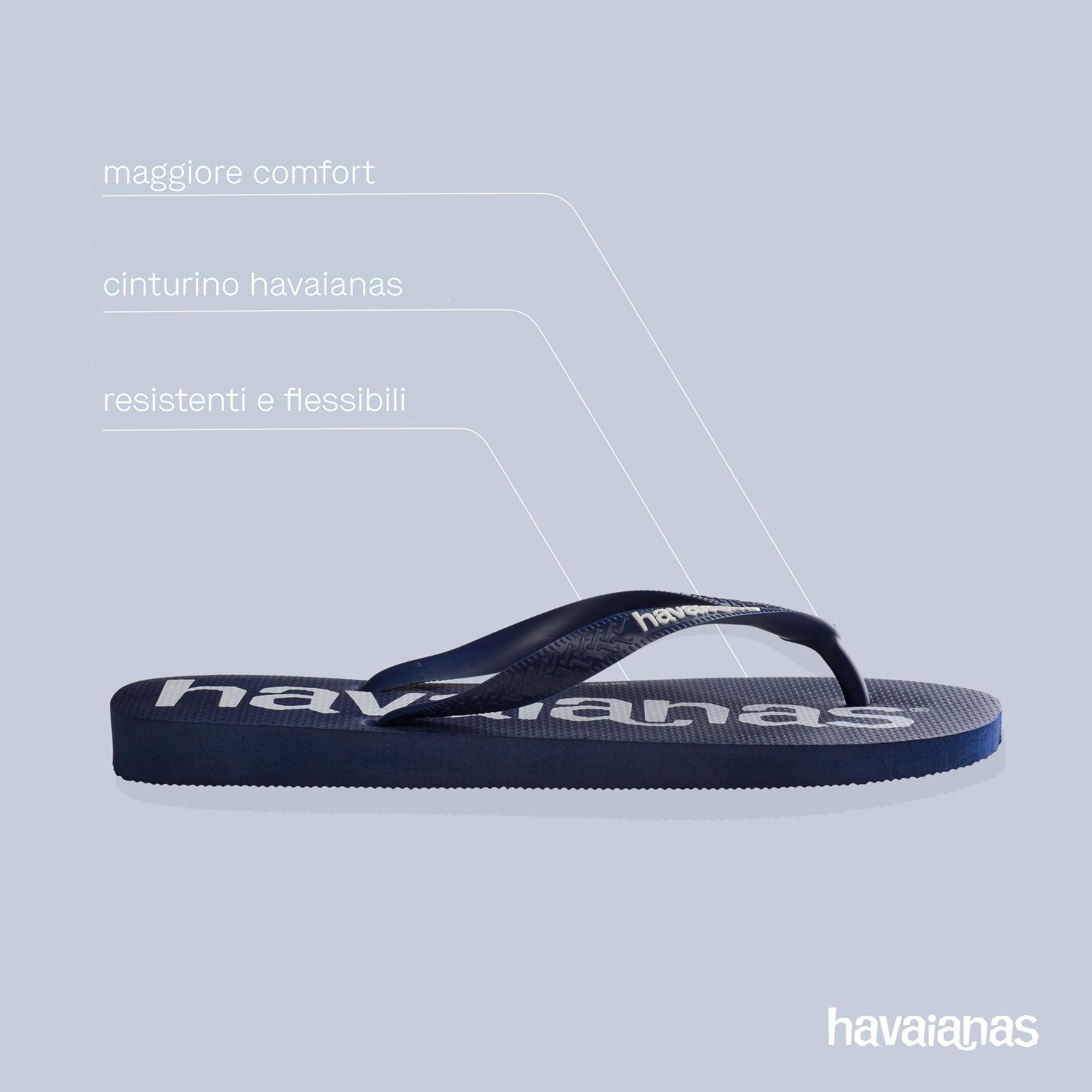 Havaianas - Top Logomania, Infradito Comode, Resistenti e Leggere, Suola Larga con Logo, Unisex Adulti