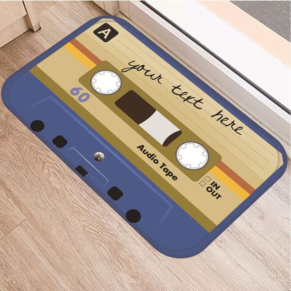 HBJWOV Mats Anti Slip Floor Carpet Tape Pattern Print Doormat for Bathroom Kitchen Entrance Rugs Home(Gray)