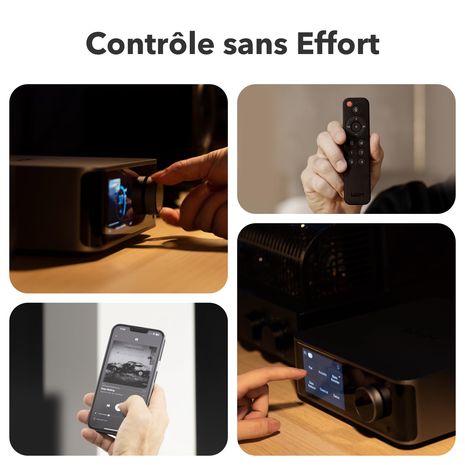 WiiM Ultra Music Streamer & Préampli Numérique | Écran Tactile de 3,5", Compatible avec Google Cast & Alexa,Diffusion de Spotify, Amazon Music,Tidal | HDMI ARC,Entrée Phon&Sortie Casque | Gris Spatial
