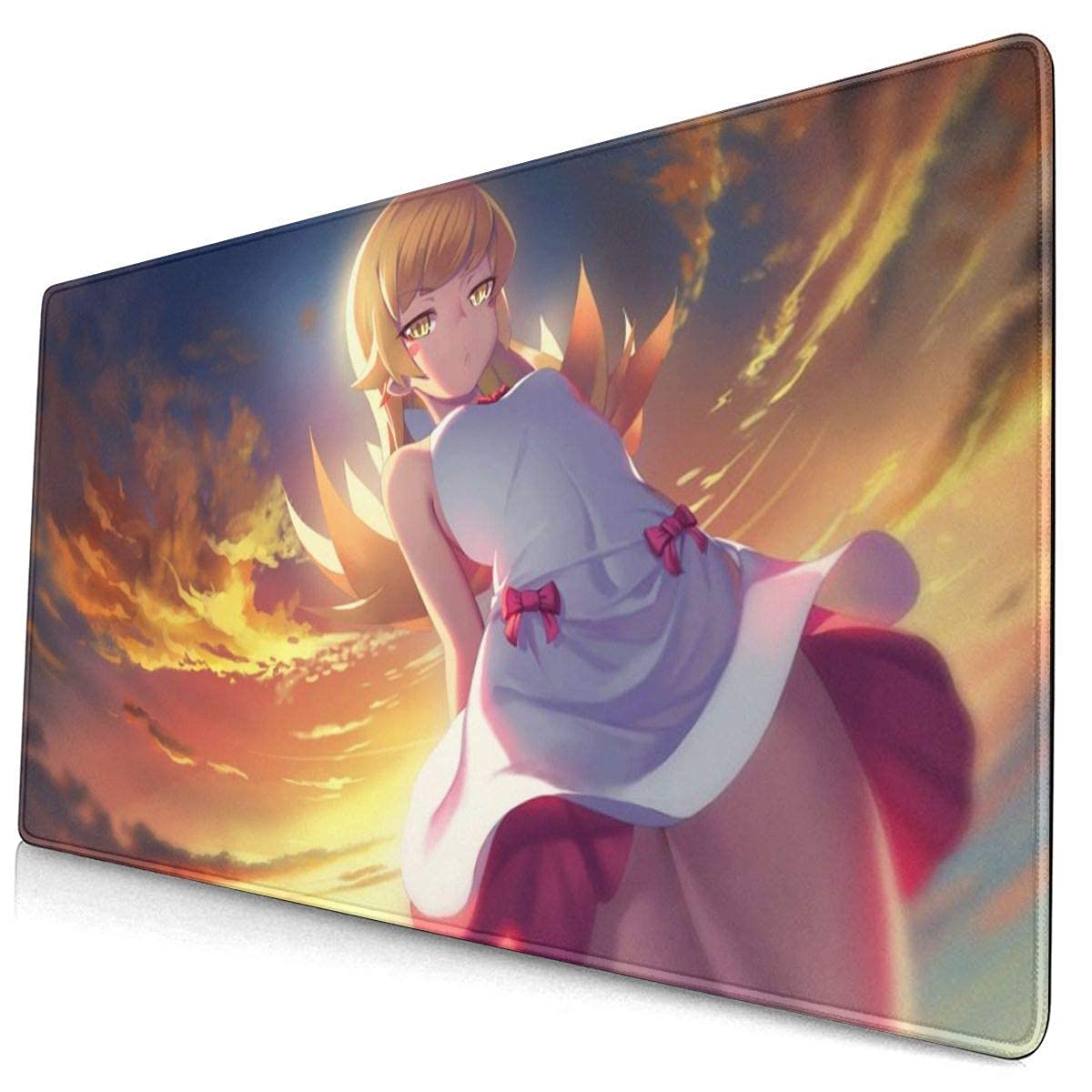 Amazon 大型 アニメ ゲーミング おしゃれ かわいい マウスパッド 化物語忍野忍 ゲーミングマウスパッドデスクマット長い滑り止めラバーステッチエッジ 900 400 4mm Nonbranded マウスパッド 通販