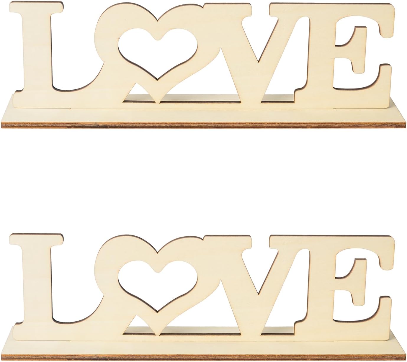 Love Table Wood Sign Cutout Love Letter Wooden Sign Decorative DIY Words Freestanding Decoration