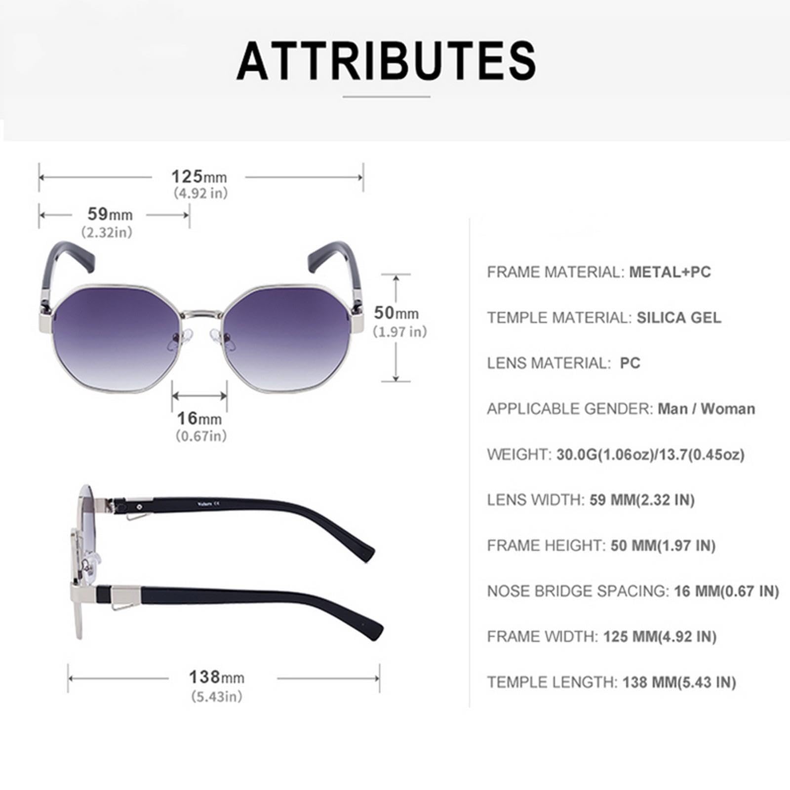 NOGRAX Okulary przeciwsłoneczne wielokąt z łańcuszkiem okulary przeciwsłoneczne damskie trendy ośmiokątne okulary przeciwsłoneczne dla kobiet kwadratowe odcienie okularów