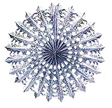 Festone maxi ruota lusso metallizzato azzurro (diametro cm 75)