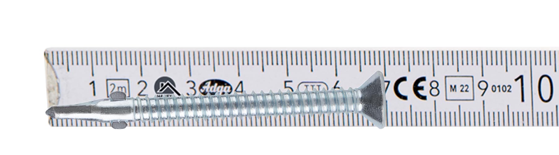 KLIMAS Tornillo de cabeza avellanada para madera sobre acero, Tornillos Roscachapas, 6,3 mm de diámetro x 70 mm de diámetro