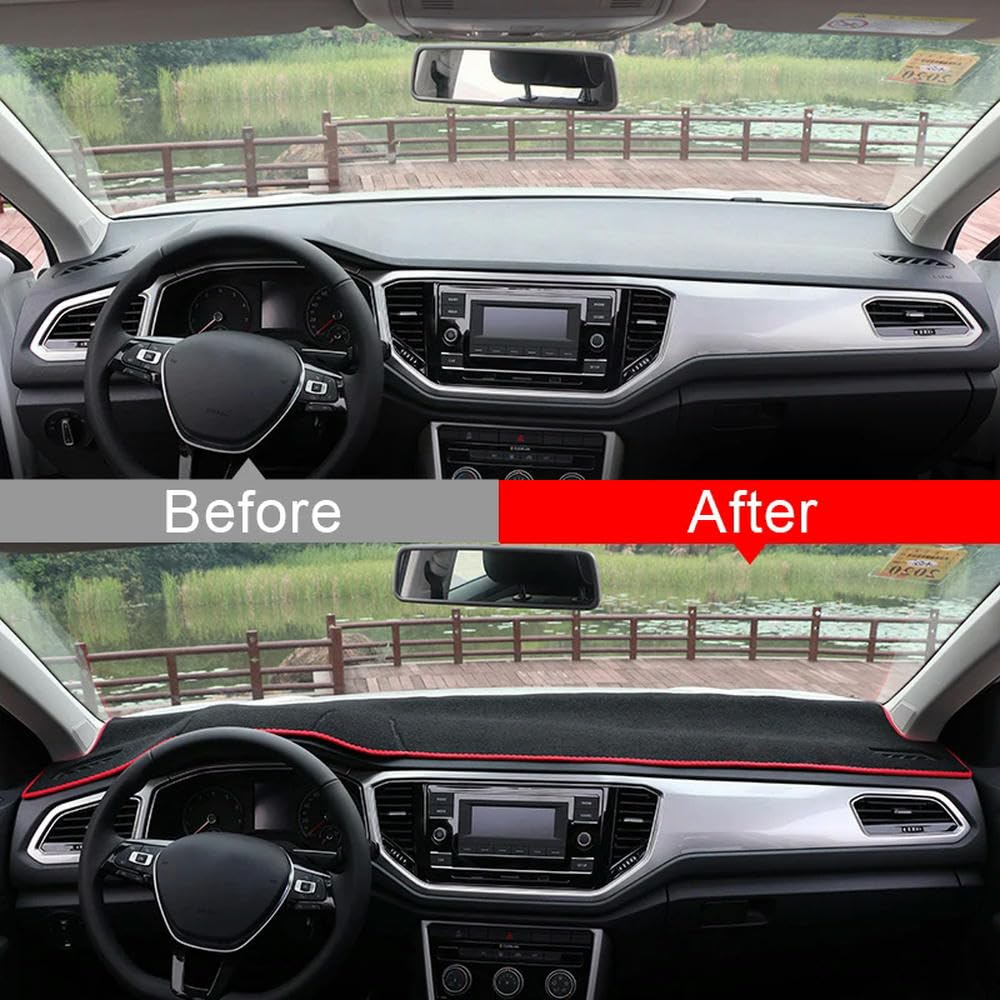 Couverture de Tableau de Bord de Voiture Couvertures de Tableau de Bord intérieures Anti-Rayures - pour VW T-ROC TROC 2018 2019 2020 2021 2022 2023
