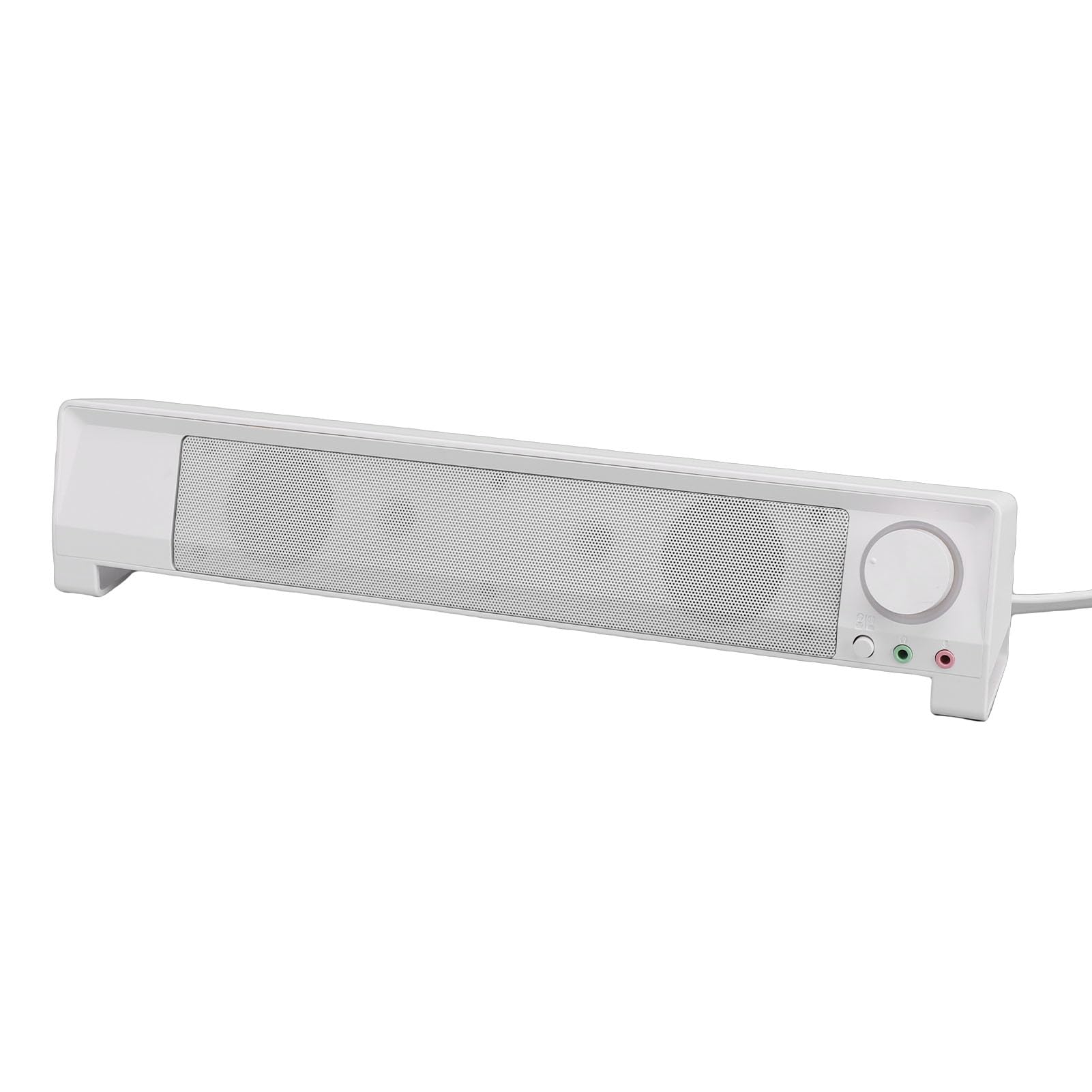 Altoparlante per Computer USB Suono 3D Compatto Ed Elegante per PC Desktop Altoparlante con Microfono, Adatto per Scrivania del Computer ABS Dimensioni 14,96 X 3,15 X 2,76 Pollici