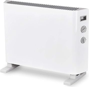 MYLEK Convector Heater Electric 2000W Free Standing Radiator - Portable, 3 Power Modes with Adjustable Thermostat/Oil Free Low Energy - For Homes, Offices, Garages, Conservatory and Summerhouse