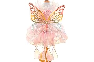 Butterfly Dog Costume Pink Dog Dress Lolita Puppy Clothes for Small Dog Girl