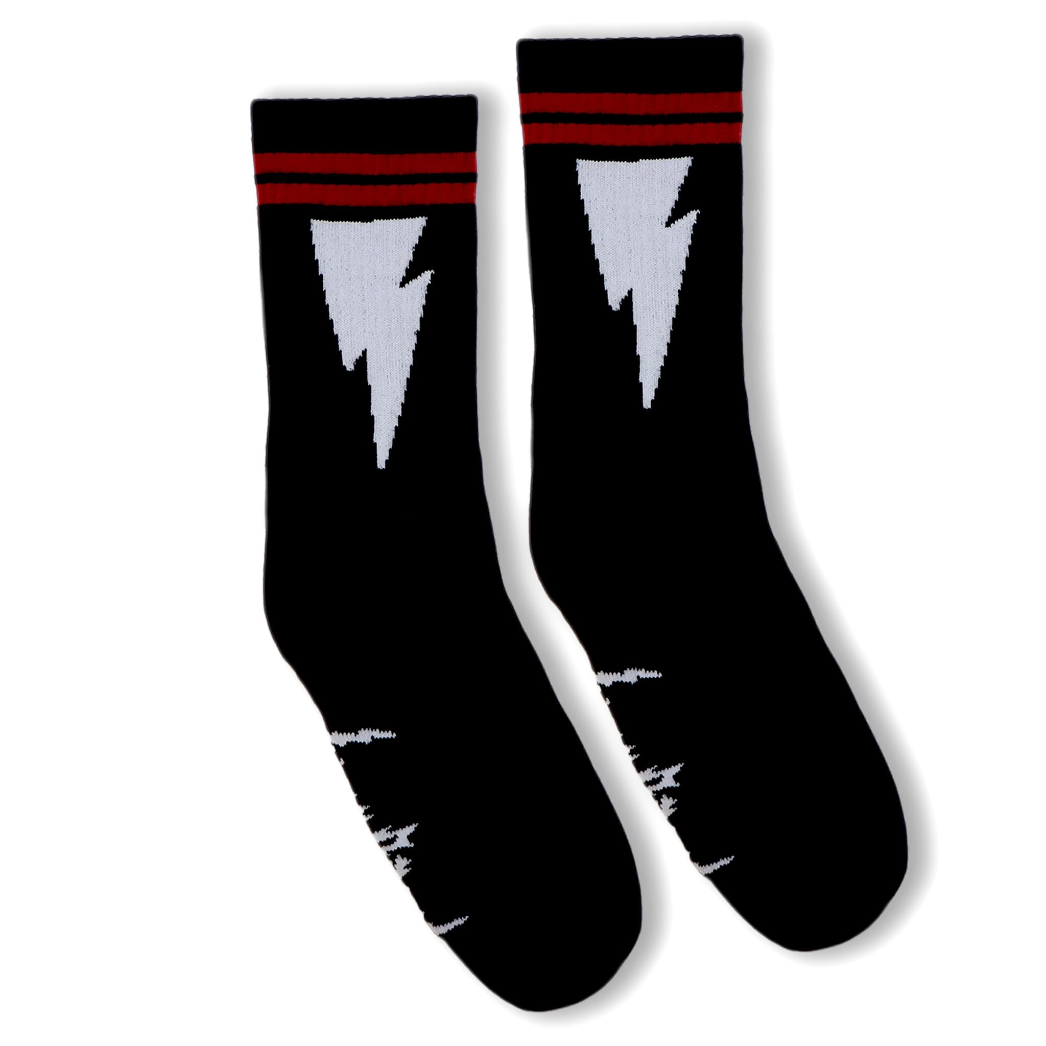 SOCCOx Mike Vallely | Premium Skater Crew Socks | Lightning Bolts | Made in USA