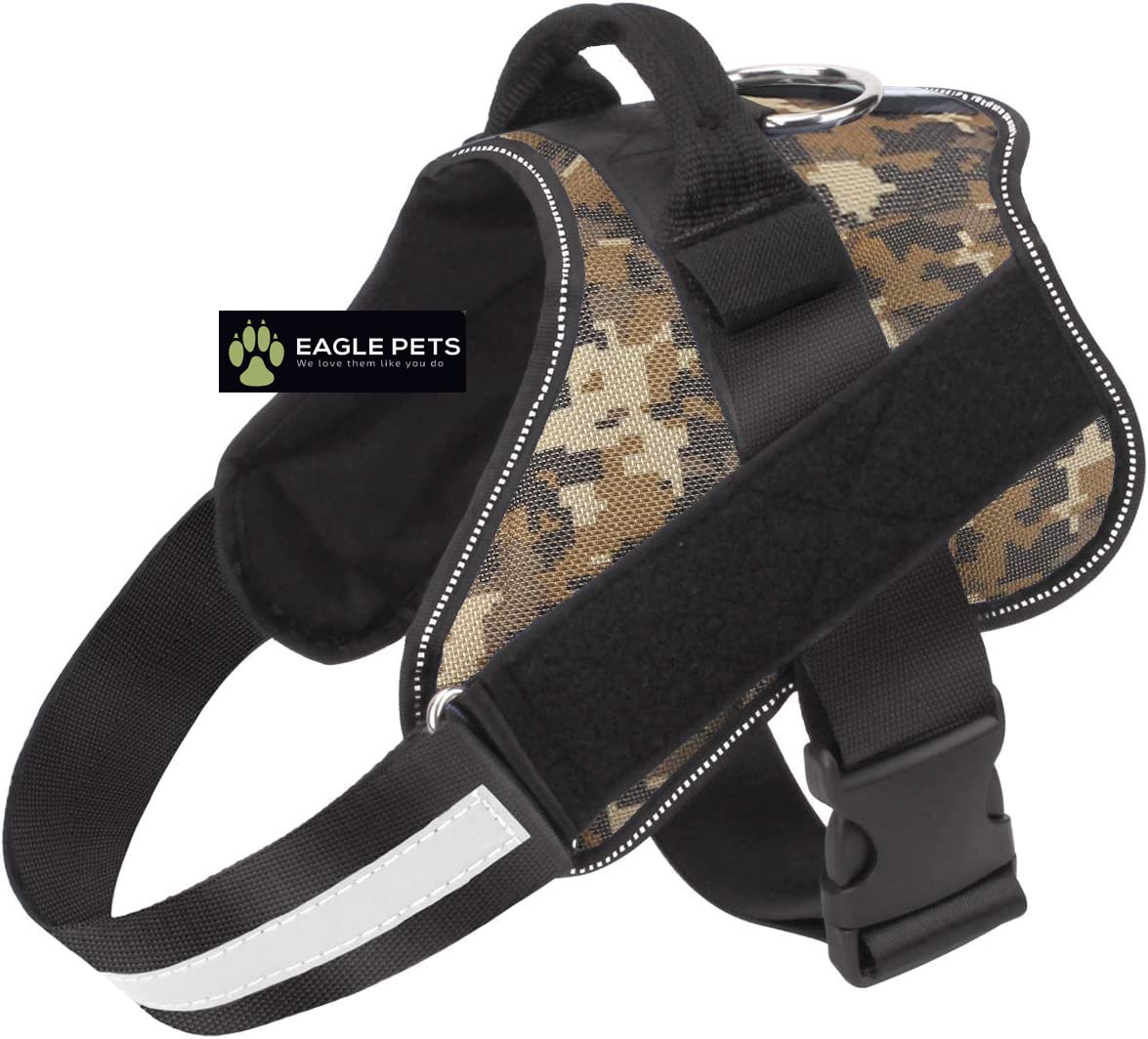 Eagle Pets Dog Harness, No-Pull Reflective Dog Vest, Breathable Adjustable Pet Harness with Handle for Outdoor Walking -No More Pulling Tugging, Choking (Jungle Print, Medium) (B0BM8193KL) Amazon Price History, Amazon Price Tracker