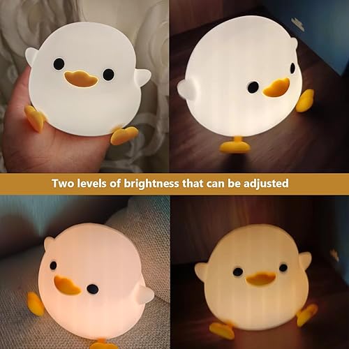 Miniatura 7 de Linda lámpara de mesa de luz nocturna de silicona de pato para niños, habitación de bebé, sala de estar