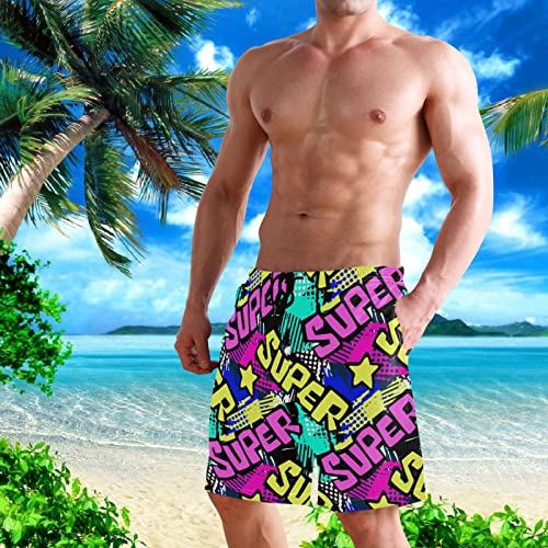 Dussdil Men's Swim Trunks Mens Board Shorts Beach Swim Trunk Quick Dry Swimwear Pants with Mesh Lining2