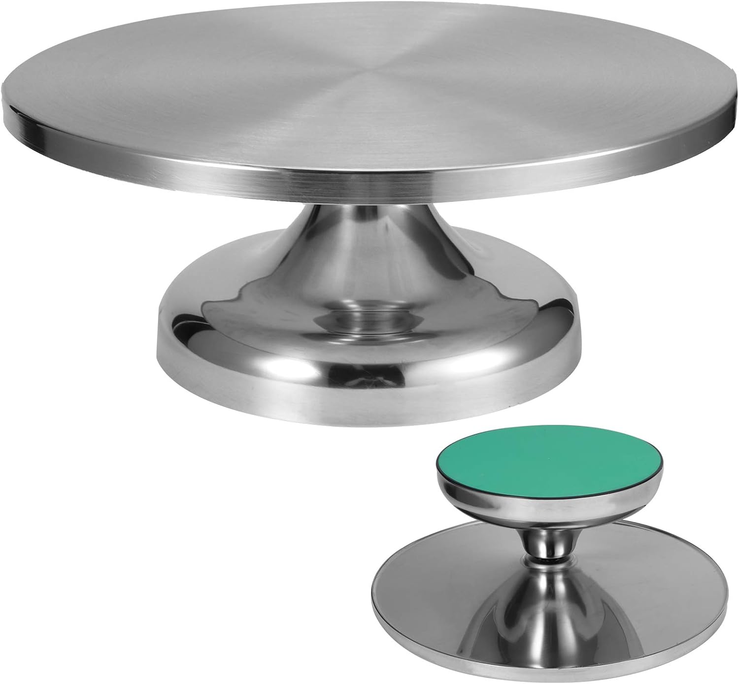 Cake Turntable, Revolving Cake Stand, 12" Cakes Turntable, Cake Base, 304 Stainless Steel Revolving Cake Base Stand Turntable, Revolving Cake Stand Kitchen Baking Accessory 30cm