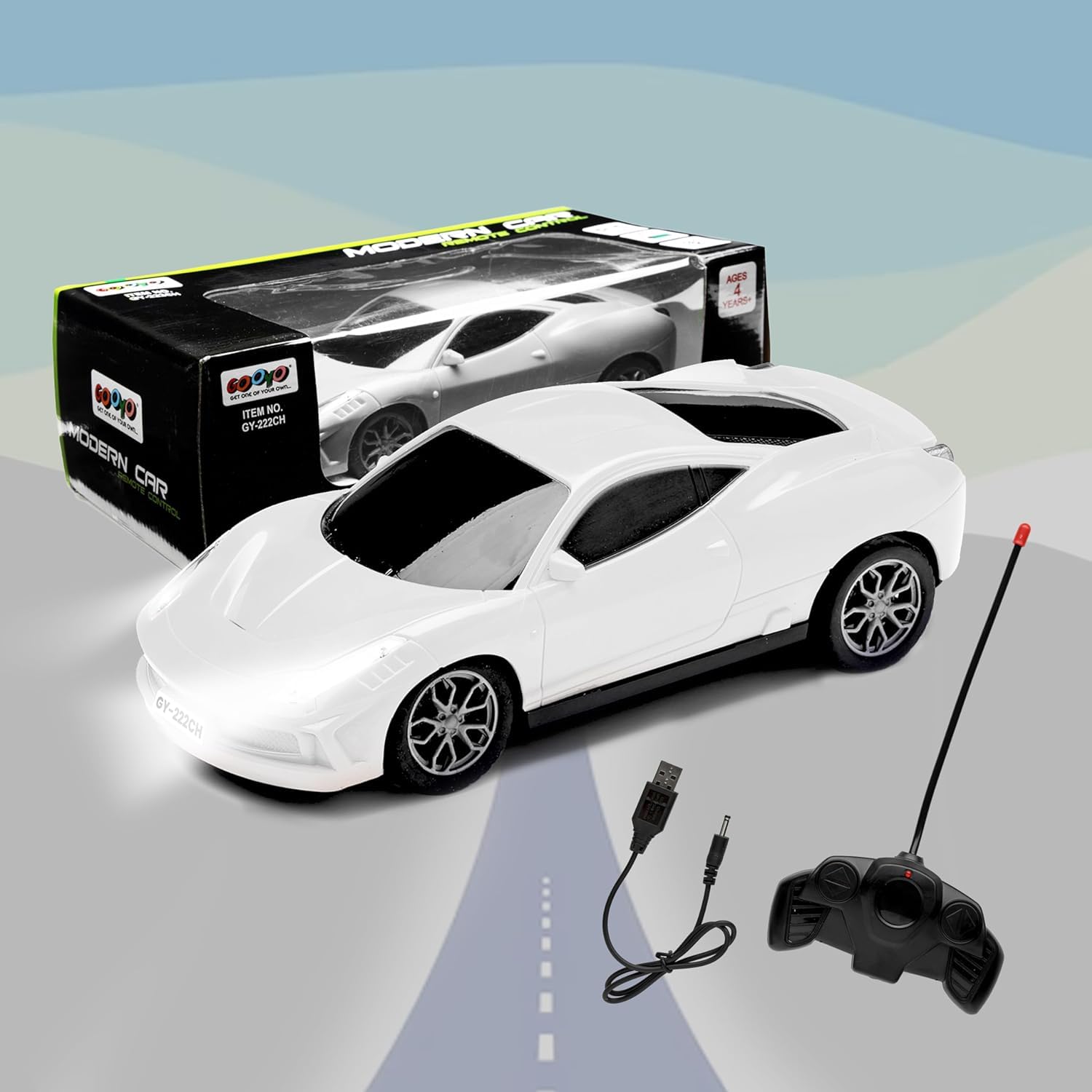 KID KRAZE Rechargeable Remote Control Car Toy For Kids, Power Source: Lithium Rechargeable Battery For Car (Included) & 2Xaa Battery For Remote Controller (Not Included),White (B0D2KRM3WX) Amazon Price History, Amazon Price Tracker