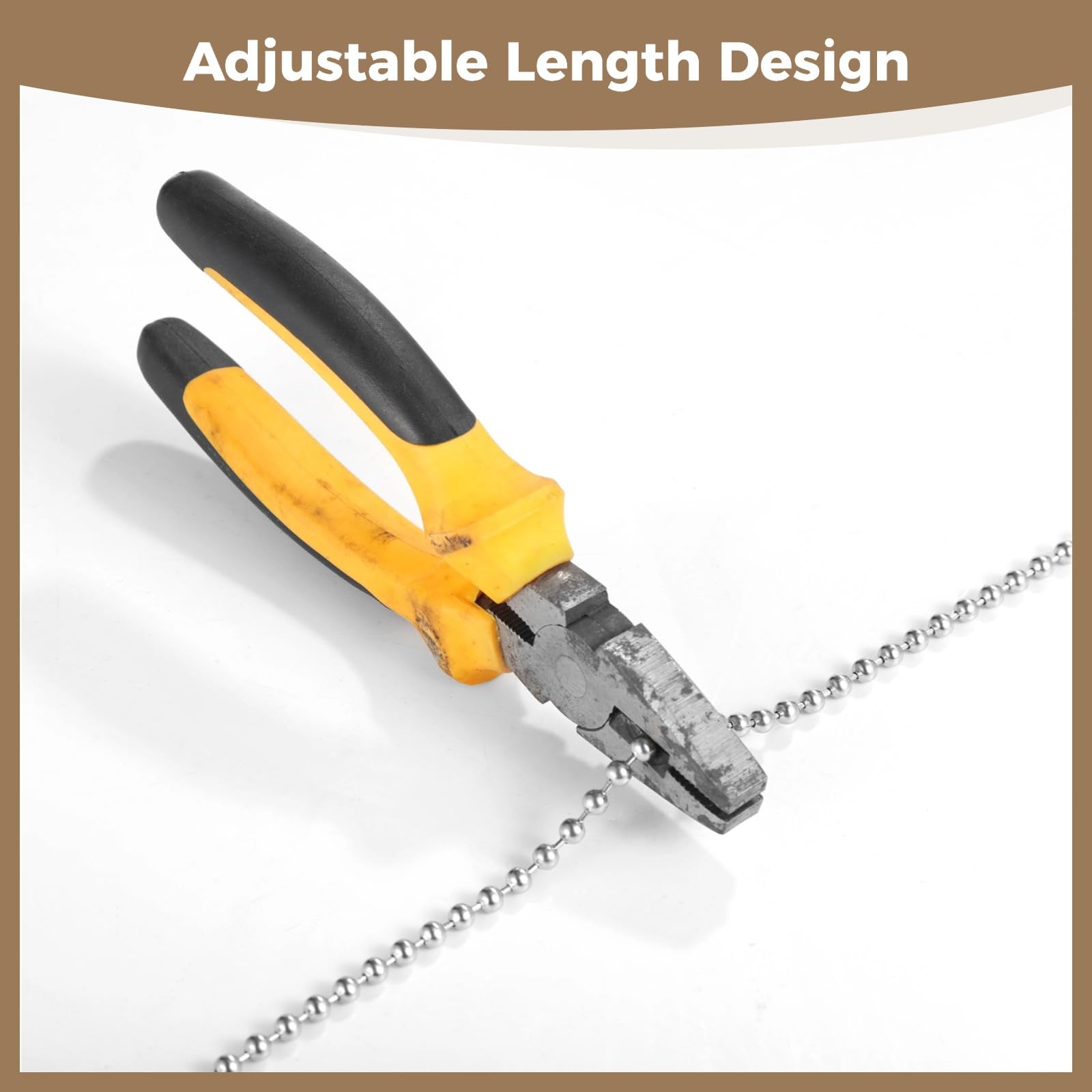 Catena in acciaio inox con perline da 4,5 mm e 10 connettori per la creazione e la riparazione di gioielli, 1,5 m