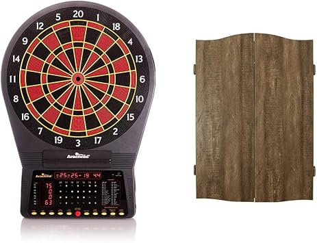 Arachnid Cricket Pro 750 15.5 Regulation Size Featuring 36 Games and 175 Options. Includes 8-Player LED Scoring with a tri-Color Cricket Display and high-Durability NylonToughTM Segments.
