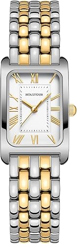 Relojes para mujer, pulsera vintage, esfera romana, caja rectangular, reloj dorado, impermeable, con herramientas