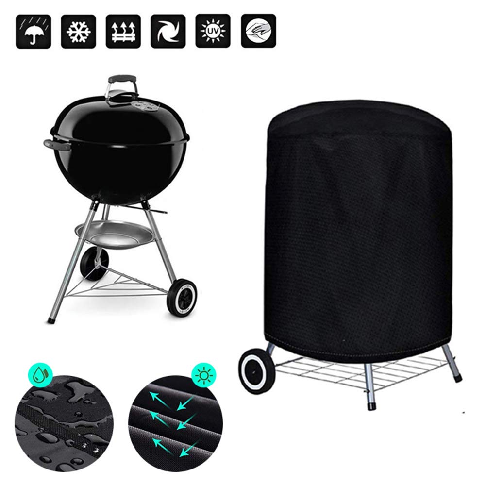 STTC Telo Copri Barbecue Copertura, Impermeabile Telo Protettivo per Barbecue Grill Rotondo Resistente allo Strappo Impermeabile 210D Oxford,58x77cm